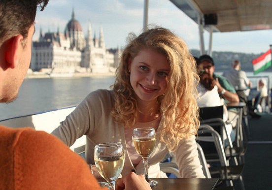 afternoon wine tasting while on a Budapest cruise