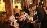 dinner and drinks on Christmas eve cruise in Budapest