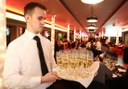 enjoy drinks at Christmas dinner cruise in Budapest