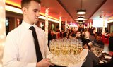 enjoy drinks at Christmas dinner cruise in Budapest