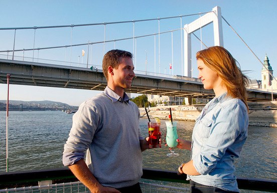 drink cocktails and cruise on the Danube