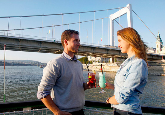 drink cocktails and cruise on the Danube