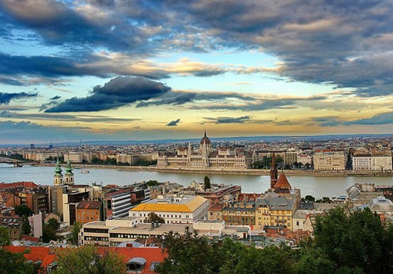 Budapest sunset on Danube
