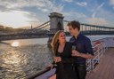 sunset cocktails while cruising in Budapest