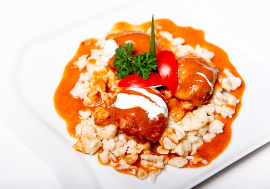 food entrée for dinner and cruise on the Danube