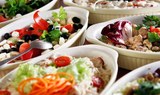 food feast for dinner while cruising the Danube