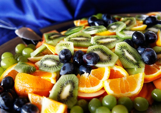 fruits for dinner while cruising the Danube