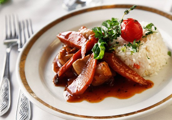 Main course for Dinner while cruising on the Danube