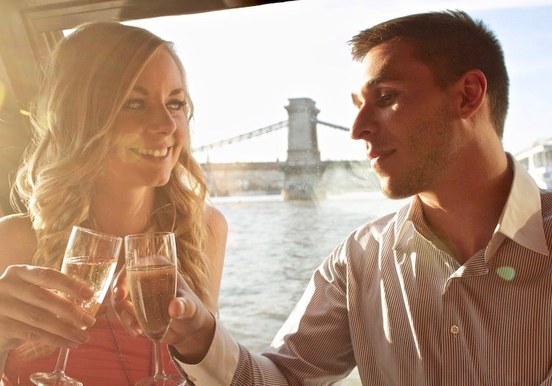 Budapest Danube river cruise with drink.jpg
