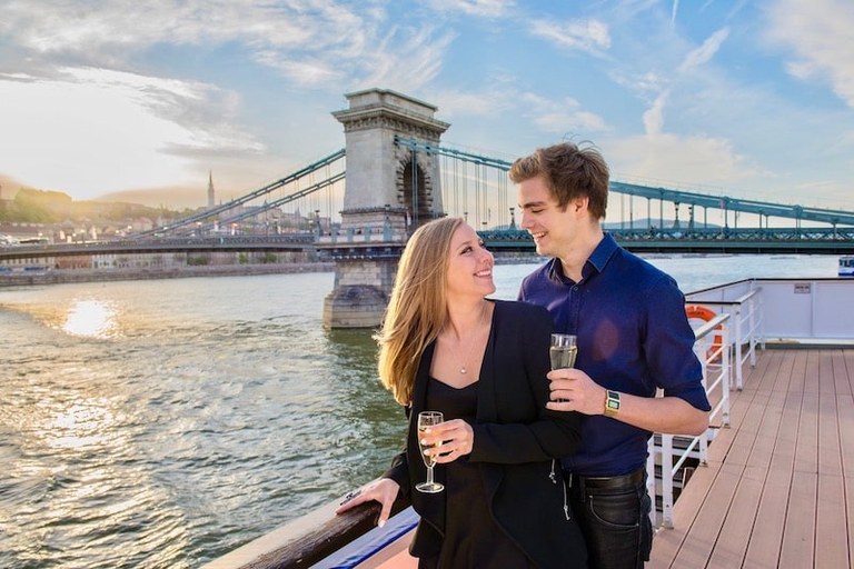Danube river cruise with a drink in Budapest.jpg