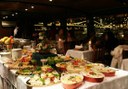 dinner buffet on Danube river cruise