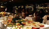 dinner buffet on Danube river cruise