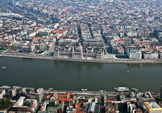 Budapest air cruise - view from above