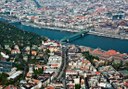 Budapest chain bridge from above