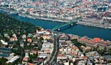 Budapest chain bridge from above