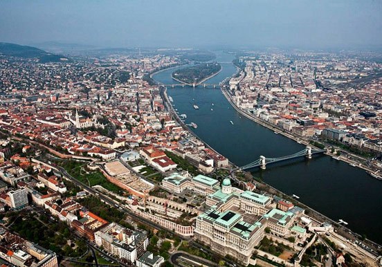 View above the Danube river
