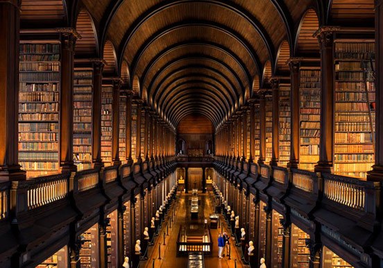 Visit the Long Room and see the Book of Kells at Trinity College in Dublin