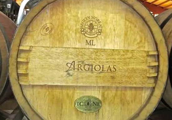 wine barrels in Dolianova