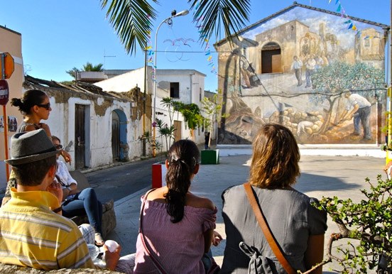 see murals on houses of San Sperate