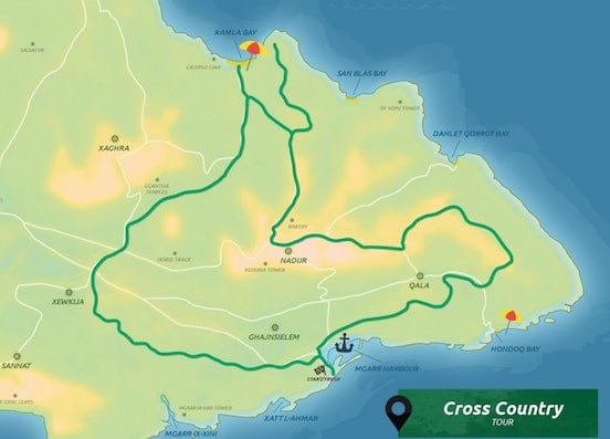 Segway cross country tour in Gozo route map.jpg