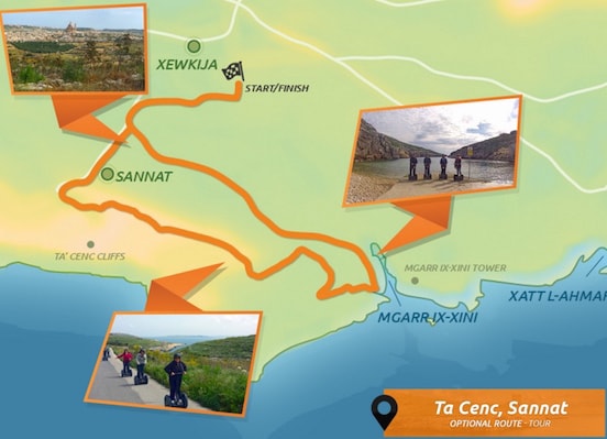Ta Cenc Sannat segway tour optional route map.jpg