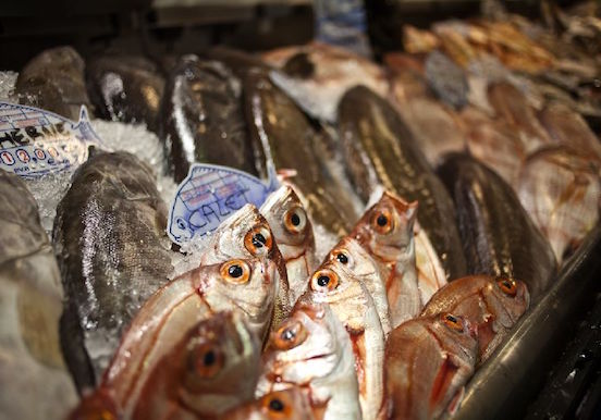 Fresh seafood at Marsaxlokk Sunday market.jpg