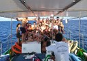 private boat charter passengers group photo in Malta