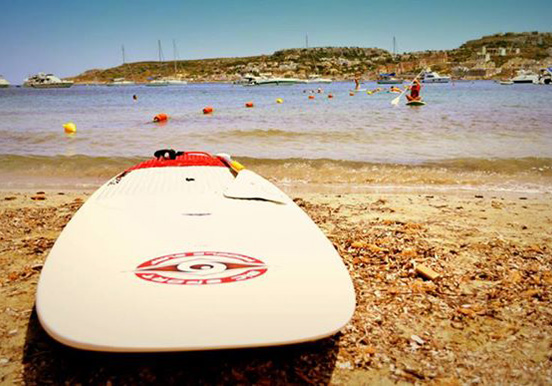 stand up paddle around Mellieha bay coastline