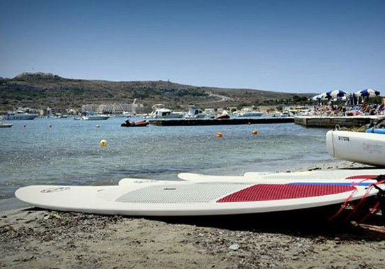 stand up paddle in Mellieha bay