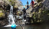 canyoning in Madeira - jump into the river
