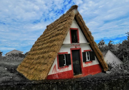 Stone houses in Santana Madeira
