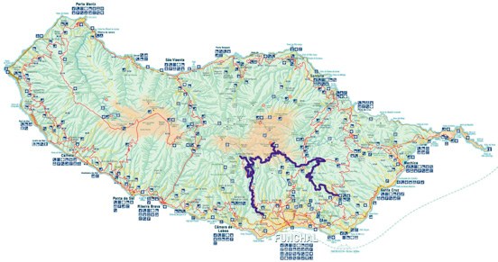 Madeira Nuns and Valleys tour route