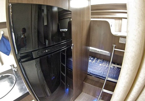 campervan beds and fridge for Madeira tours
