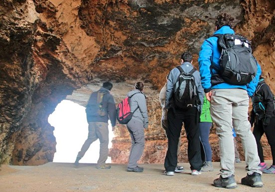 beautiful coastal formations in Calas hike tour