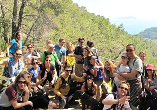 hiking tour participants in Tanit Ibiza