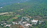 view of Ibiza from hot air balloon