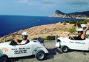 Ibiza hot rod tour overlooking bay