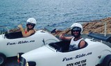 swimming hot rod tour in Ibiza