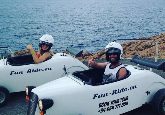 swimming hot rod tour in Ibiza
