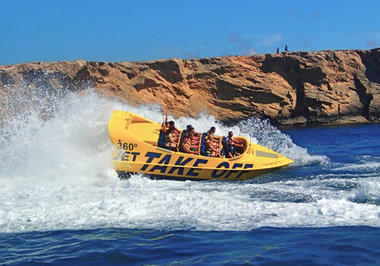 jet boat 360° adventure in Ibiza coast