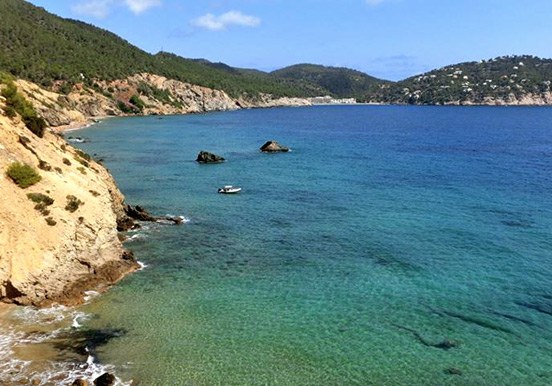 Ibiza coastal view for mountain bike tour