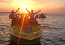 jet boat 360° in Ibiza sunset
