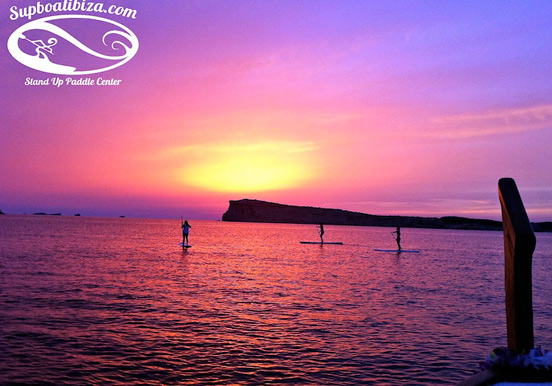 sunset stand up paddle in Ibiza