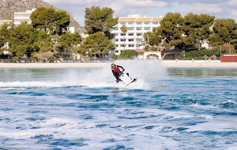 Jet ski along Alcudia Bay in Mallorca.jpg