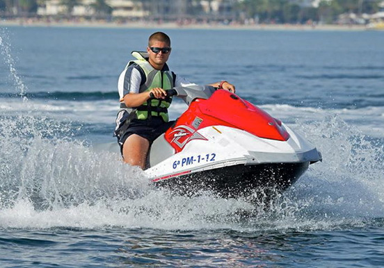 jet ski circuit in Alcudia bay Mallorca
