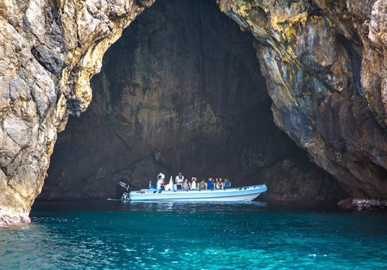see Cova Gran in Llevant Natural Park through boat excursion