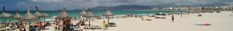 Soft white sand beaches in Majorca