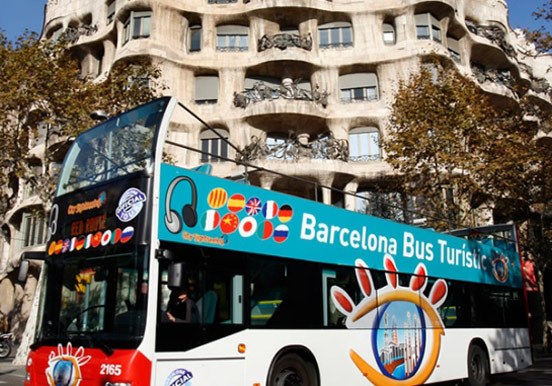 Barcelona double decker bus