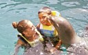 Sea lion kissing a child Fuerteventura.jpg