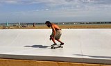 Surfing balancing technique on dry land - skating